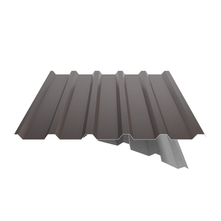 Trapezblech 35/207 | Dach | Anti-Tropf 1000 g/m² | Stahl 0,50 mm | 25 µm Polyester | 8014 - Sepiabraun #6