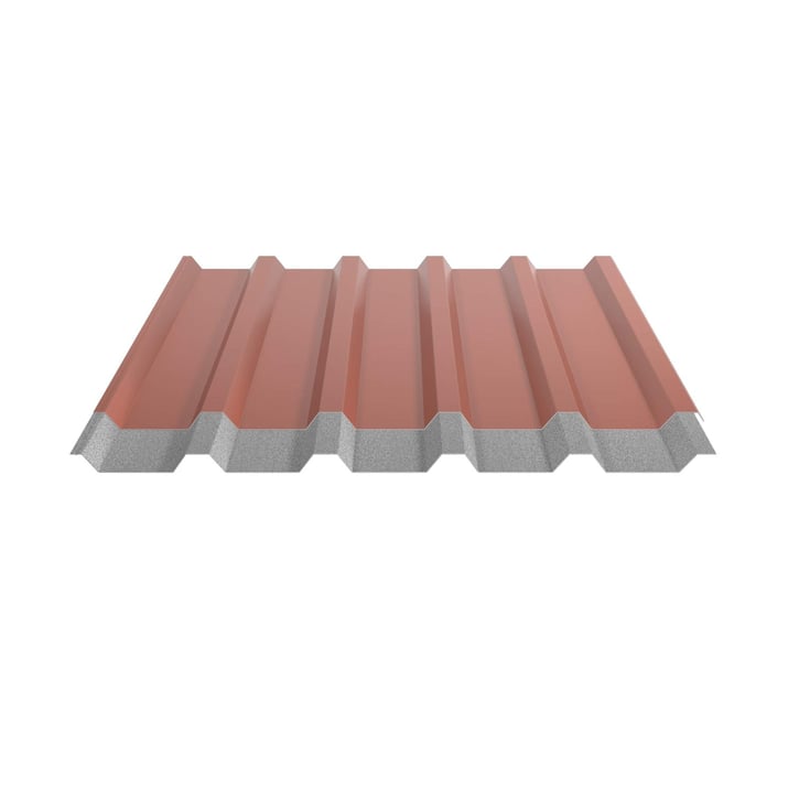 Trapezblech 35/207 | Dach | Anti-Tropf 1000 g/m² | Stahl 0,50 mm | 25 µm Polyester | 8004 - Kupferbraun #5