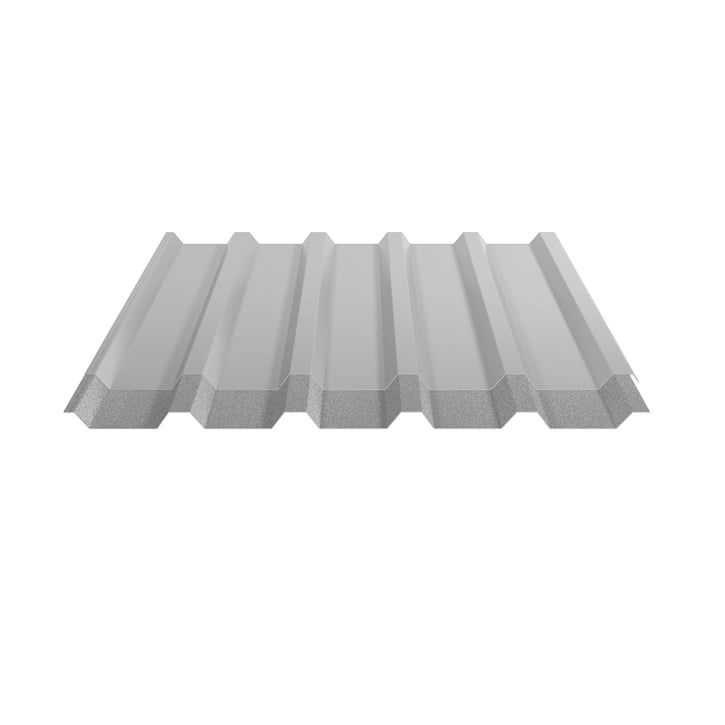 Trapezblech 35/207 | Dach | Anti-Tropf 1000 g/m² | Stahl 0,50 mm | 25 µm Polyester | 9006 - Weißaluminium #5