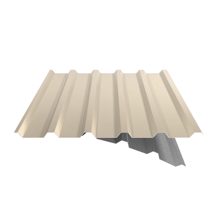 Trapezblech 35/207 | Dach | Anti-Tropf 1000 g/m² | Stahl 0,63 mm | 25 µm Polyester | 1015 - Hellelfenbein #6