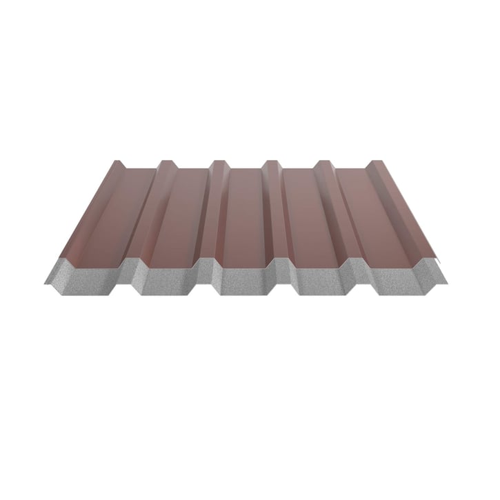Trapezblech 35/207 | Dach | Anti-Tropf 1000 g/m² | Stahl 0,63 mm | 25 µm Polyester | 8012 - Rotbraun #5