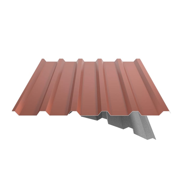 Trapezblech 35/207 | Dach | Anti-Tropf 1000 g/m² | Stahl 0,63 mm | 25 µm Polyester | 8004 - Kupferbraun #6