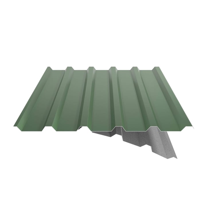 Trapezblech 35/207 | Dach | Anti-Tropf 2400 g/m² | Stahl 0,50 mm | 25 µm Polyester | 6002 - Laubgrün #6