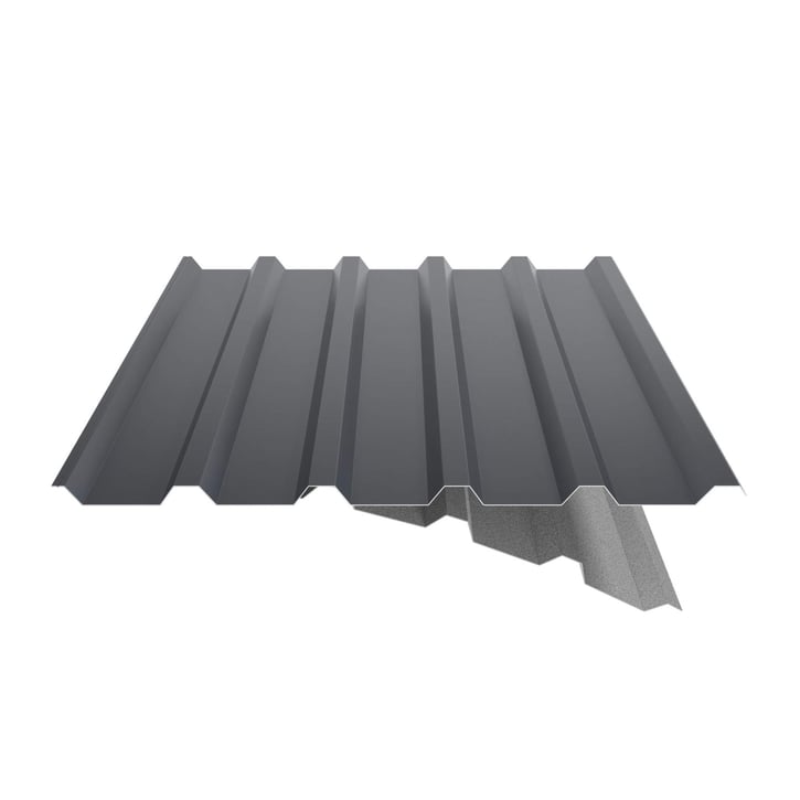 Trapezblech 35/207 | Dach | Anti-Tropf 2400 g/m² | Stahl 0,63 mm | 25 µm Polyester | 7016 - Anthrazitgrau #6
