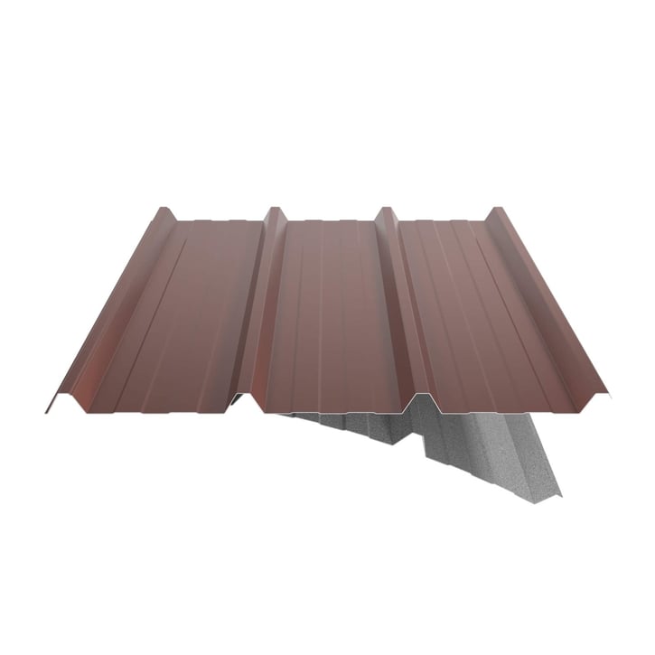 Trapezblech 45/333 | Dach | Anti-Tropf 1000 g/m² | Sonderposten | Stahl 0,40 mm | 25 µm Polyester | 8012 - Rotbraun #6