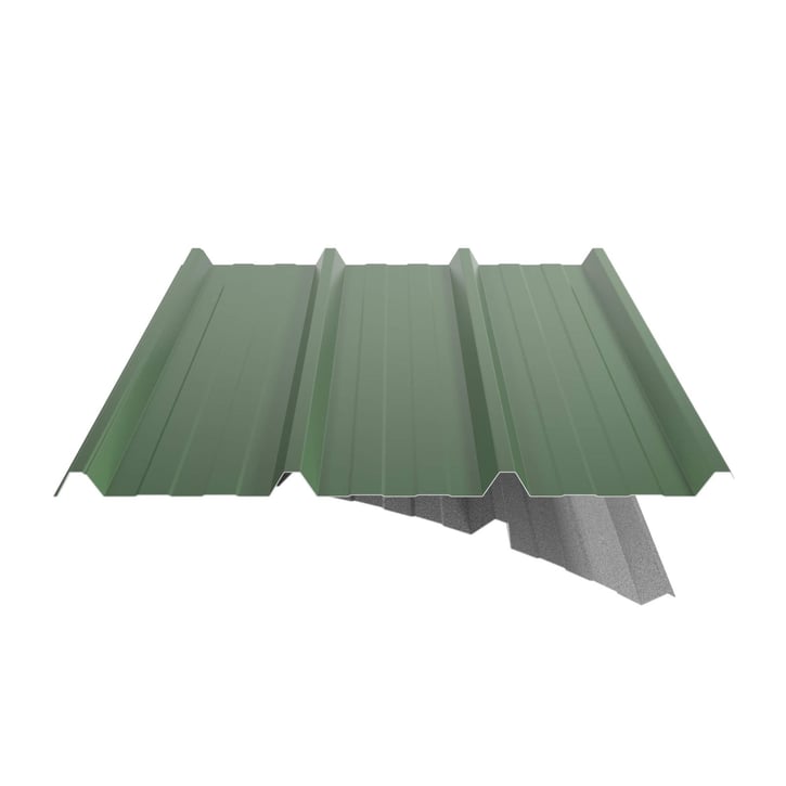 Trapezblech 45/333 | Dach | Anti-Tropf 1000 g/m² | Stahl 0,50 mm | 25 µm Polyester | 6002 - Laubgrün #6