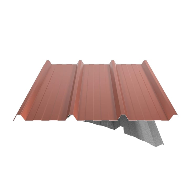 Trapezblech 45/333 | Dach | Anti-Tropf 2400 g/m² | Stahl 0,63 mm | 25 µm Polyester | 8004 - Kupferbraun #6