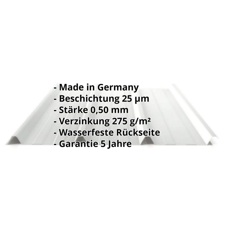 Trapezblech 45/333 | Dach | Stahl 0,50 mm | 25 µm Polyester | 7035 - Lichtgrau #2