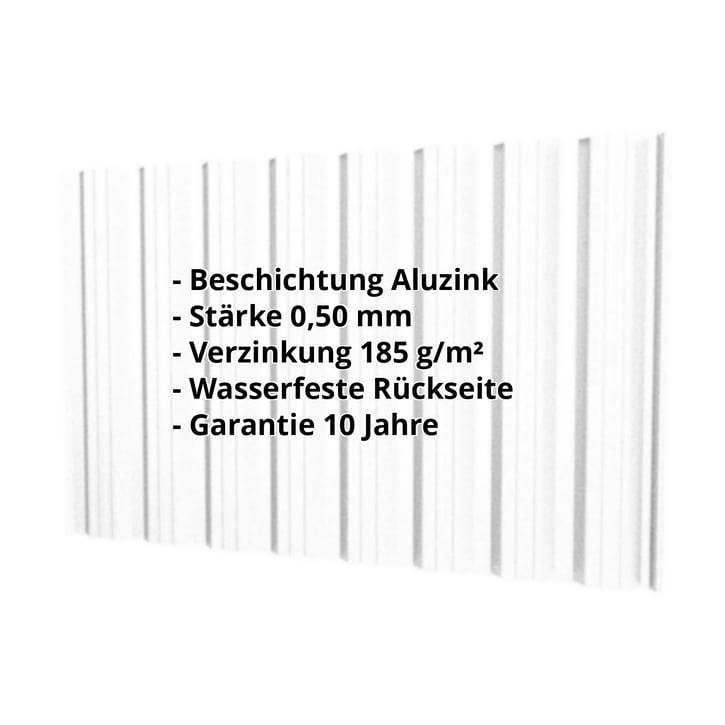 Trapezblech T18DR | Wand | Stahl 0,50 mm | Aluzink | Silbergrau #2