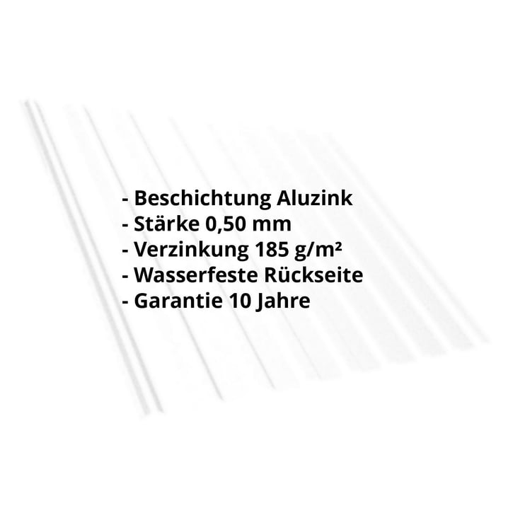 Trapezblech T20M | Dach | Stahl 0,50 mm | Aluzink | Silbergrau #2
