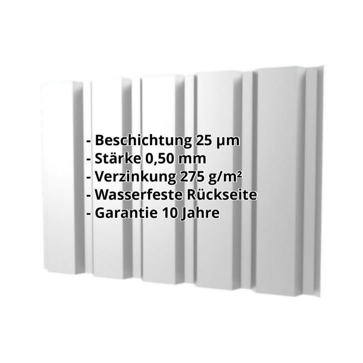 Trapezblech T35/207M | Wand | Stahl 0,50 mm | 25 µm Polyester | 7035 - Lichtgrau #2