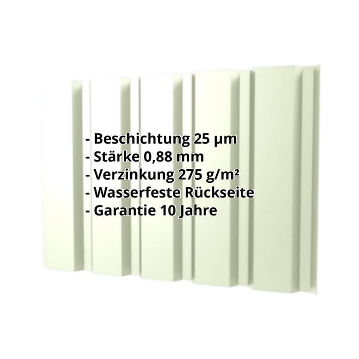 Trapezblech T35/207M | Wand | Stahl 0,88 mm | 25 µm Polyester | 9002 - Grauweiß #2