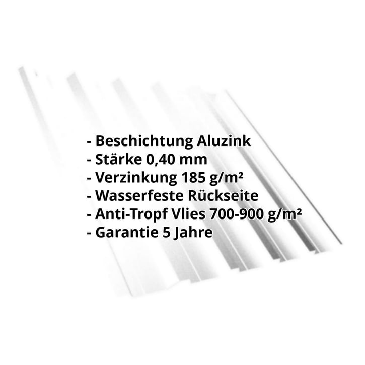 Trapezblech T35DR | Dach | Anti-Tropf 700 g/m² | Stahl 0,40 mm | Aluzink | Silbergrau #2