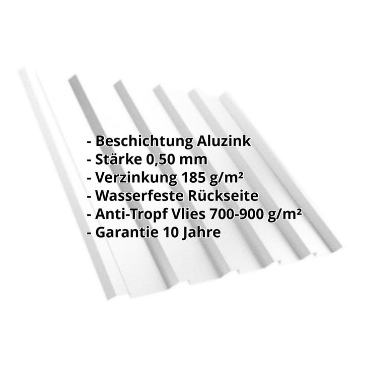 Trapezblech T35M | Dach | Anti-Tropf 700 g/m² | Stahl 0,50 mm | Aluzink | Silbergrau #2