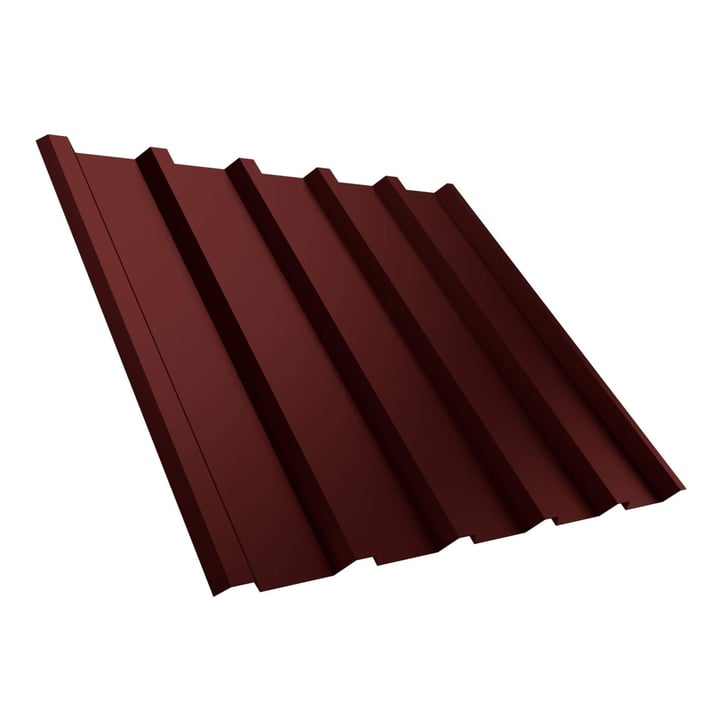 Trapezblech T35MD | Dach | Aluminium 0,70 mm | 25 µm Polyester | 8012 - Rotbraun #1