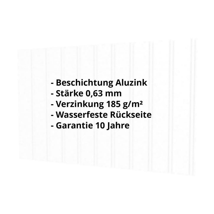 Trapezblech T7M | Wand | Stahl 0,63 mm | Aluzink | Silbergrau #2