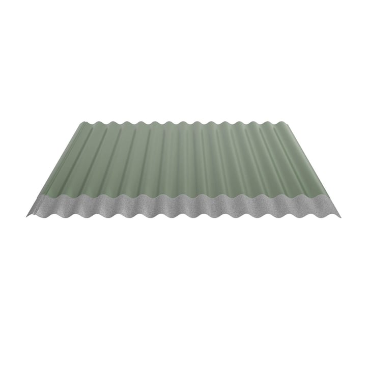 Wellblech 18/1064 | Dach | Anti-Tropf 1000 g/m² | Stahl 0,50 mm | 25 µm Polyester | 6011 - Resedagrün #5