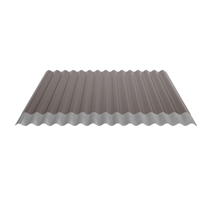 Wellblech 18/1064 | Dach | Anti-Tropf 1000 g/m² | Stahl 0,50 mm | 25 µm Polyester | 8011 - Nussbraun #5