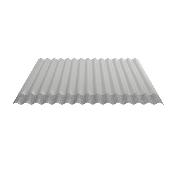 Wellblech 18/1064 | Dach | Anti-Tropf 1000 g/m² | Stahl 0,50 mm | 25 µm Polyester | 9006 - Weißaluminium #5