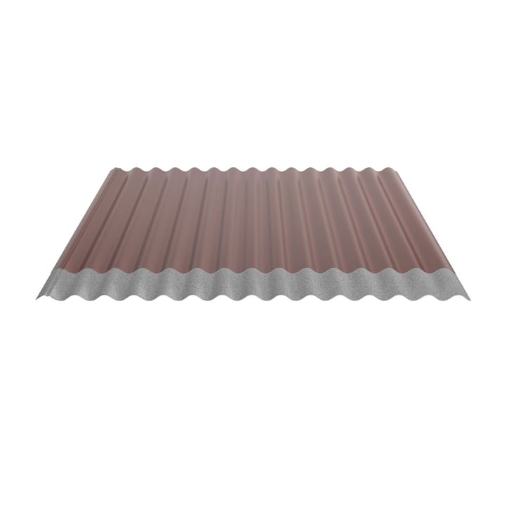 Wellblech 18/1064 | Dach | Anti-Tropf 1000 g/m² | Stahl 0,63 mm | 25 µm Polyester | 8012 - Rotbraun #5