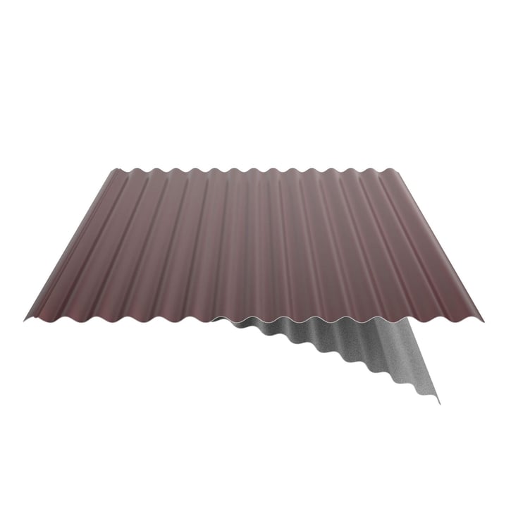 Wellblech 18/1064 | Dach | Anti-Tropf 1000 g/m² | Stahl 0,50 mm | 35 µm Mattpolyester | 29 - Rot #6