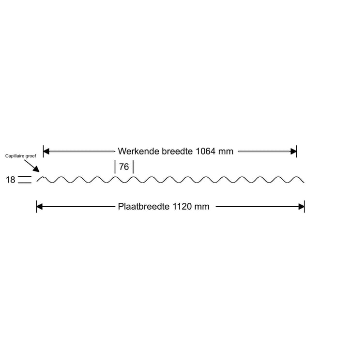 Wellblech 18/1064 | Dach | Anti-Tropf 1000 g/m² | Stahl 0,75 mm | 60 µm Puramid | 7016 - Anthrazitgrau #9