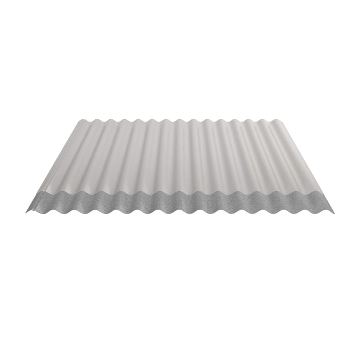 Wellblech 18/1064 | Dach | Anti-Tropf 700 g/m² | Aktionsblech | Stahl 0,75 mm | 25 µm Polyester | 9006 - Weißaluminium #4