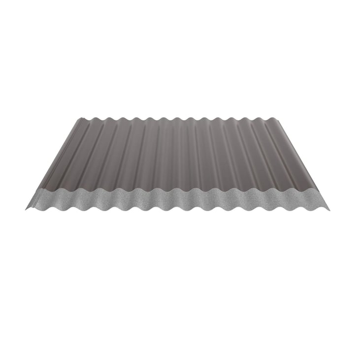 Wellblech 18/1064 | Dach | Anti-Tropf 700 g/m² | Sonderposten | Stahl 0,40 mm | 25 µm Polyester | 8014 - Sepiabraun #5