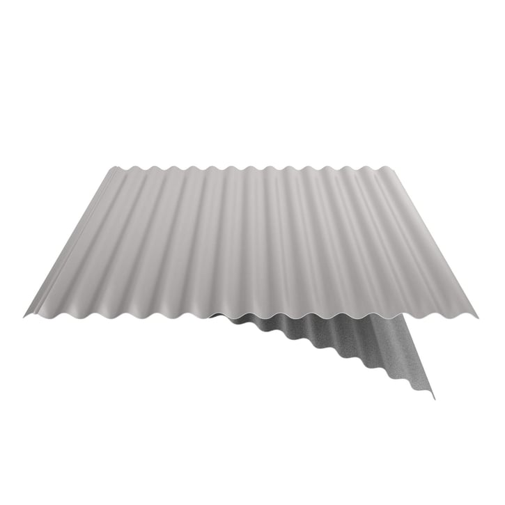 Wellblech 18/1064 | Dach | Anti-Tropf 700 g/m² | Stahl 0,50 mm | 25 µm Polyester | 7035 - Lichtgrau #6