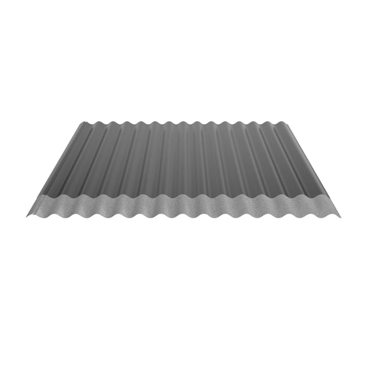 Wellblech 18/1064 | Dach | Anti-Tropf 700 g/m² | Stahl 0,50 mm | 25 µm Polyester | 9005 - Tiefschwarz #5