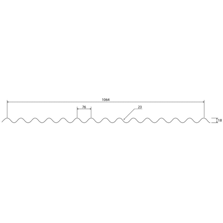 Wellblech 18/1064 | Wand | Stahl 0,63 mm | 25 µm Polyester | 8017 - Schokoladenbraun #6