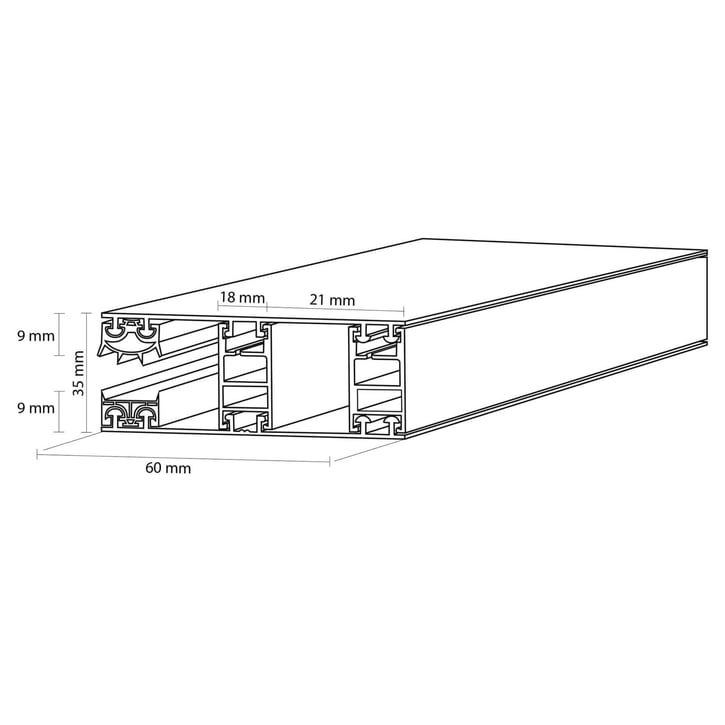 Acrylglas Stegdoppelplatte | 16 mm | Profil Mendiger | Sparpaket | Plattenbreite 980 mm | Klar | Breite 3,09 m | Länge 2,00 m #8