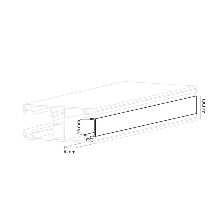 Polycarbonat Stegplatte | 16 mm | Profil DUO | Sparpaket | Plattenbreite 980 mm | Klar | Extra stark | Breite 7,13 m | Länge 4,00 m #9